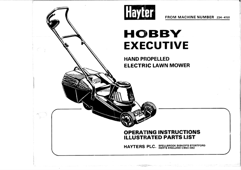 Page 1 de la notice Manuel utilisateur Hayter HOBBY 41