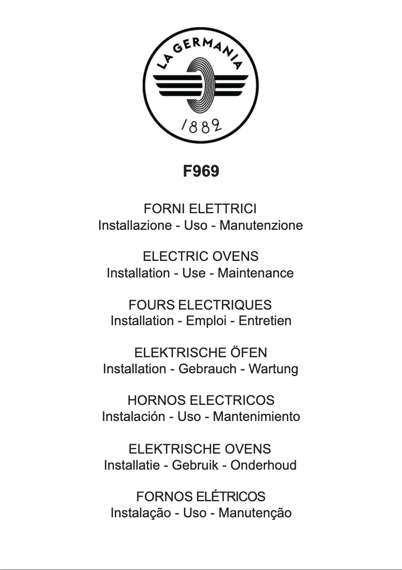 Page n°1 - Manuel utilisateur La Germania F969LAGEKGN