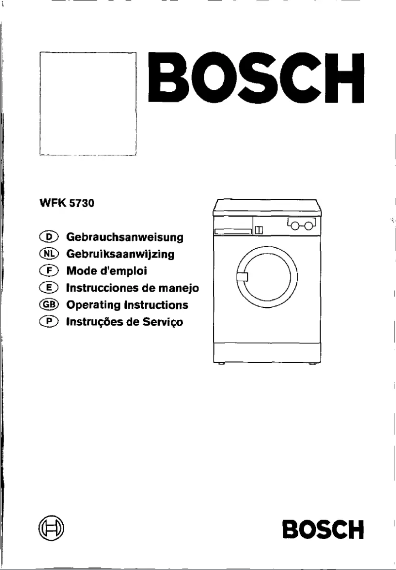 Page 1 de la notice Manuel utilisateur Bosch WFK5730