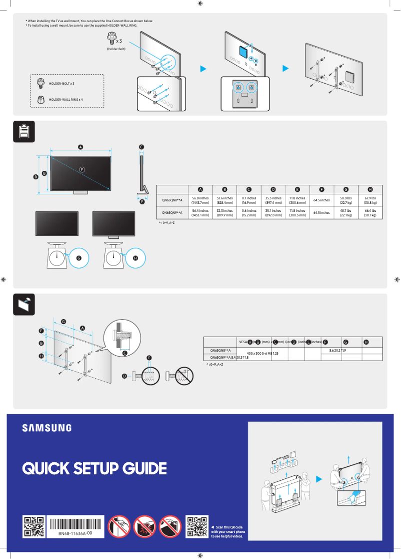Image de la première page du manuel de l'appareil QN85QN900A