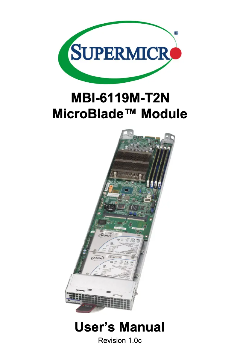 Image de la première page du manuel de l'appareil MicroBlade MBS-314E-6119M
