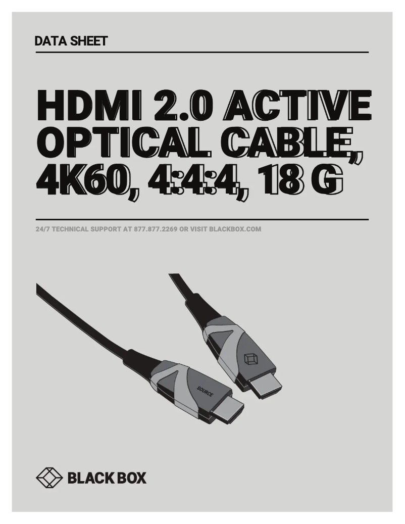 Page 1 de la notice Manuel utilisateur Black Box AOC-HL-H2-100M