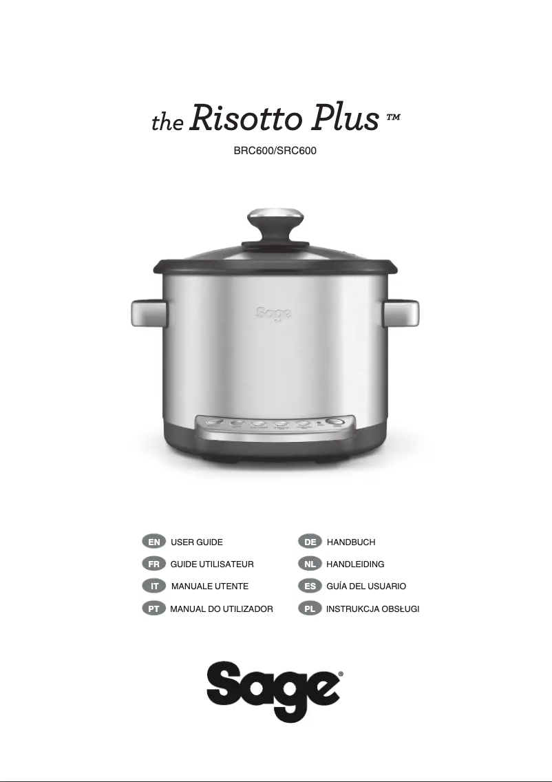 Page n°1 - Manuel utilisateur Sage the Risotto Plus SRC600