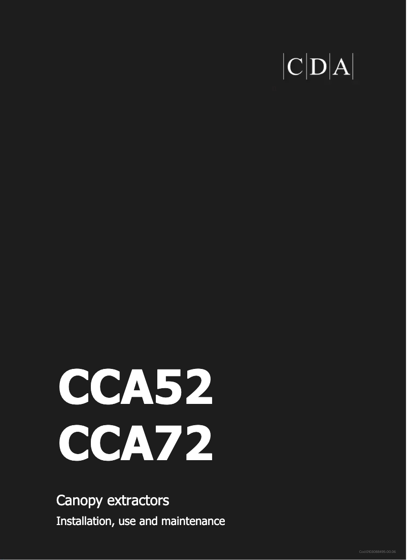 Page 1 de la notice Manuel utilisateur CDA CCA52BL