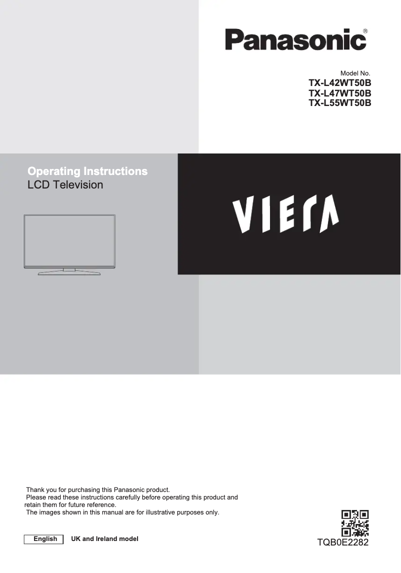 Page 1 de la notice Manuel utilisateur Panasonic Viera TX-L47WT50B