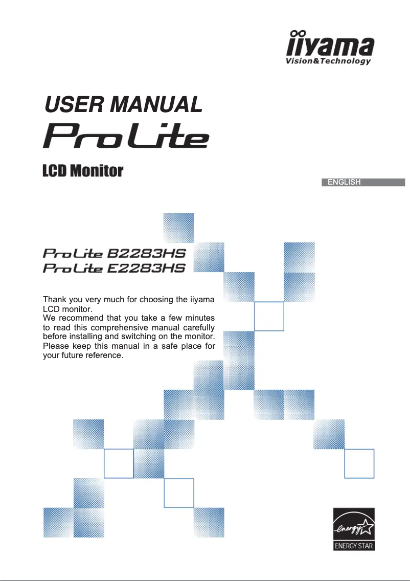 Imagen de la primera página del manual del dispositivo ProLite E2283HS-B1
