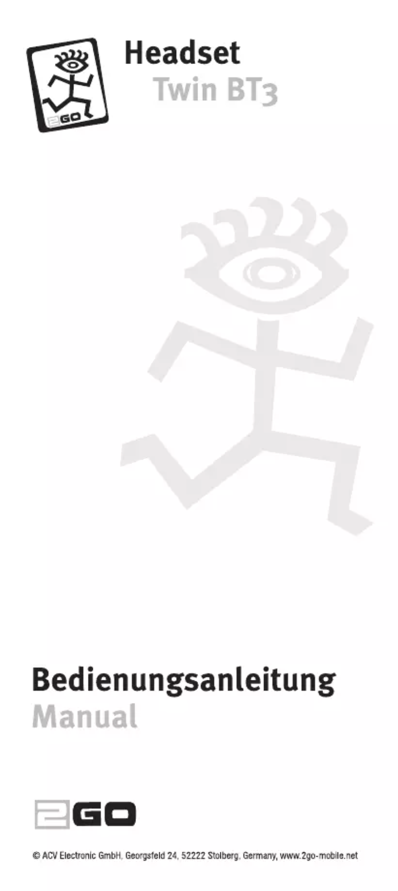Page 1 de la notice Manuel utilisateur 2GO Twin BT3