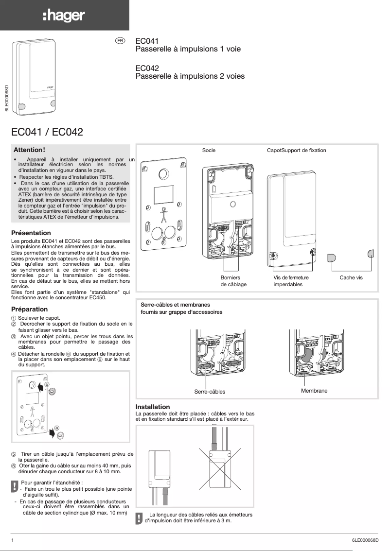 Image de la première page du manuel de l'appareil EC042