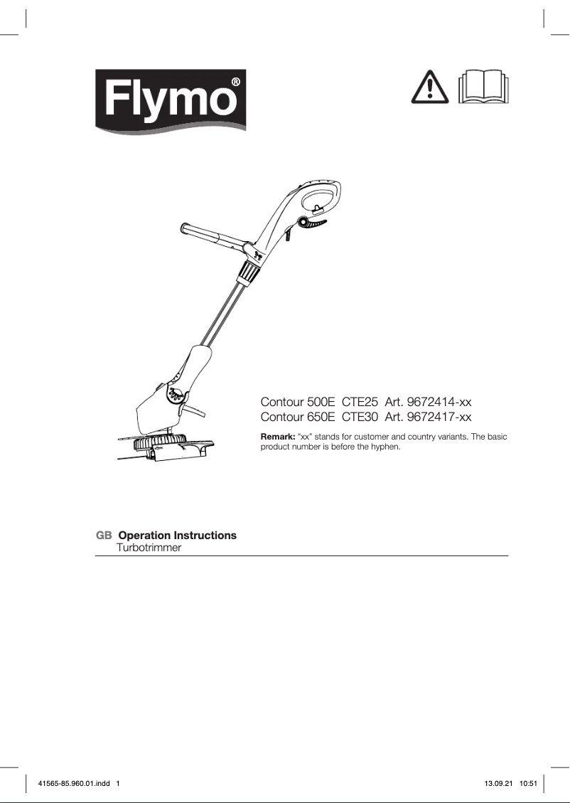 Page n°1 - Manuel utilisateur Flymo Contour 500E