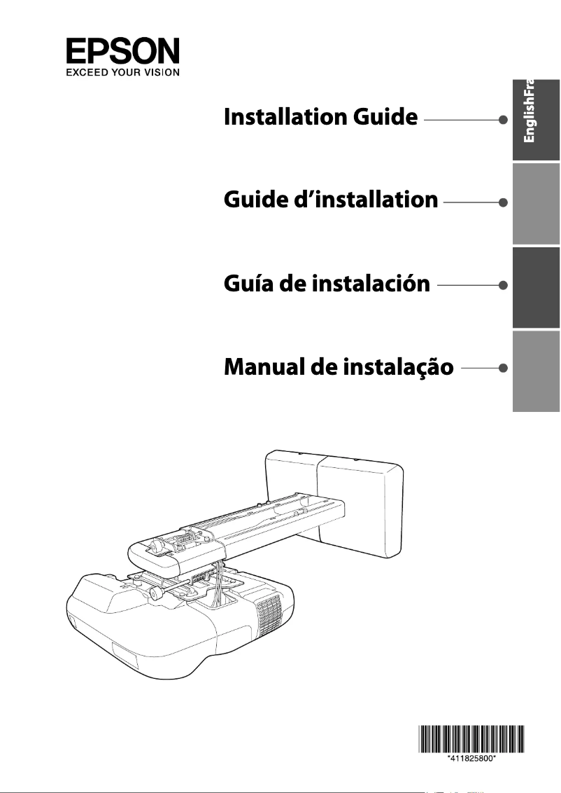 Page 1 de la notice Guide d'installation Epson EB-450Wi