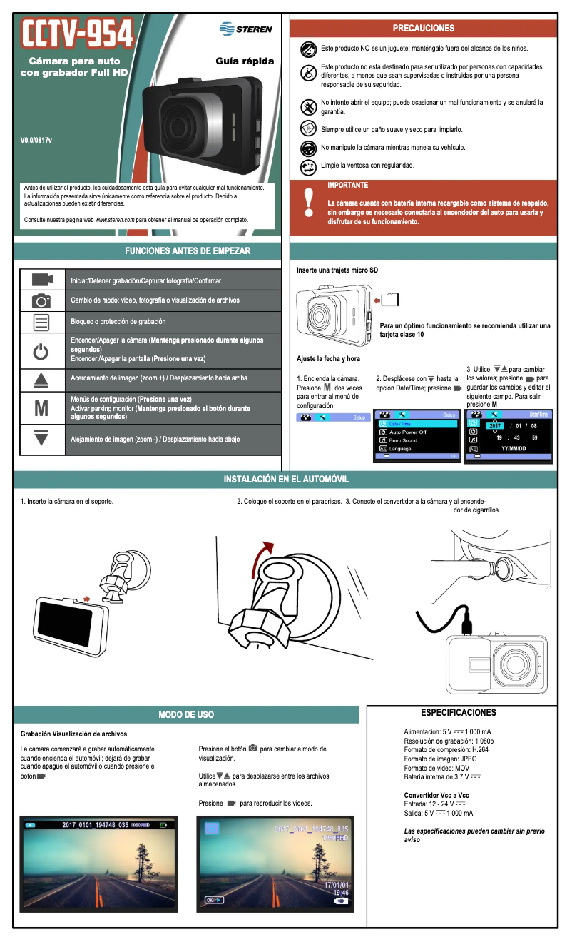 Página 1 del manual Manual de usuario Steren CCTV-954