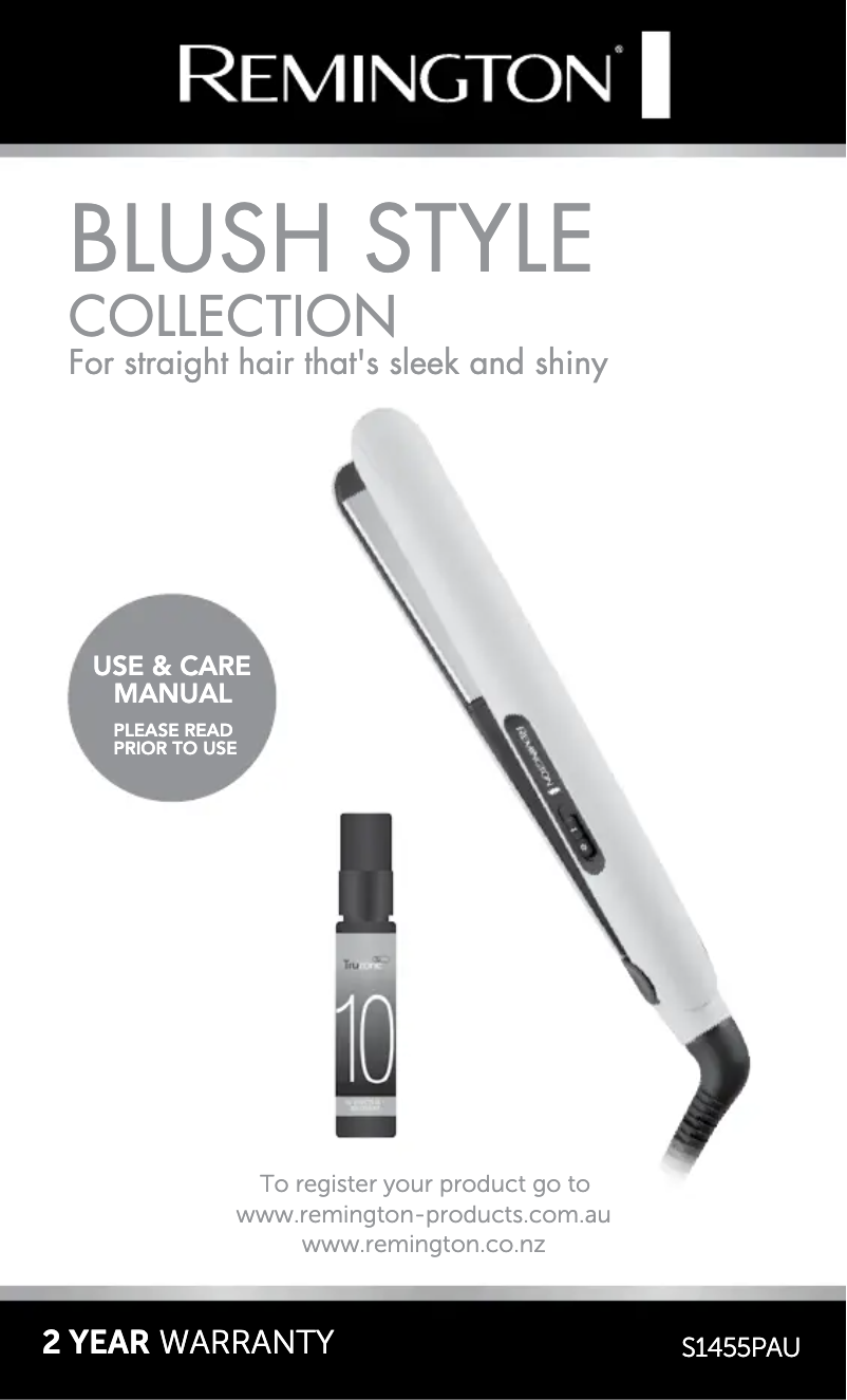 Image de la première page du manuel de l'appareil Blush S1455PAU