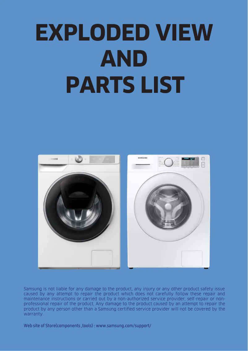 Image de la première page du manuel de l'appareil WW80T534DAX