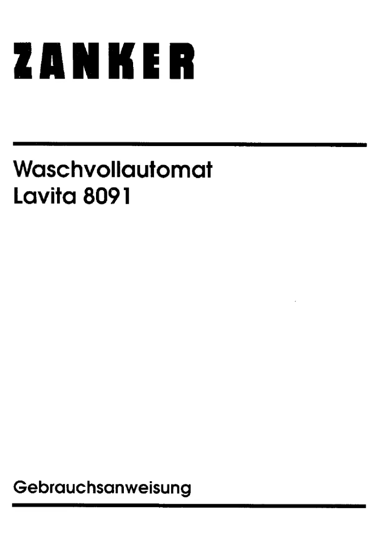 Image de la première page du manuel de l'appareil Lavita 8091