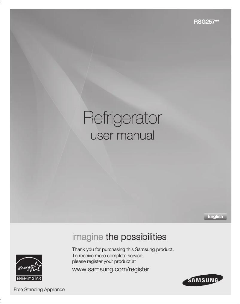 Page 1 de la notice Manuel utilisateur Samsung RSG257AAWP