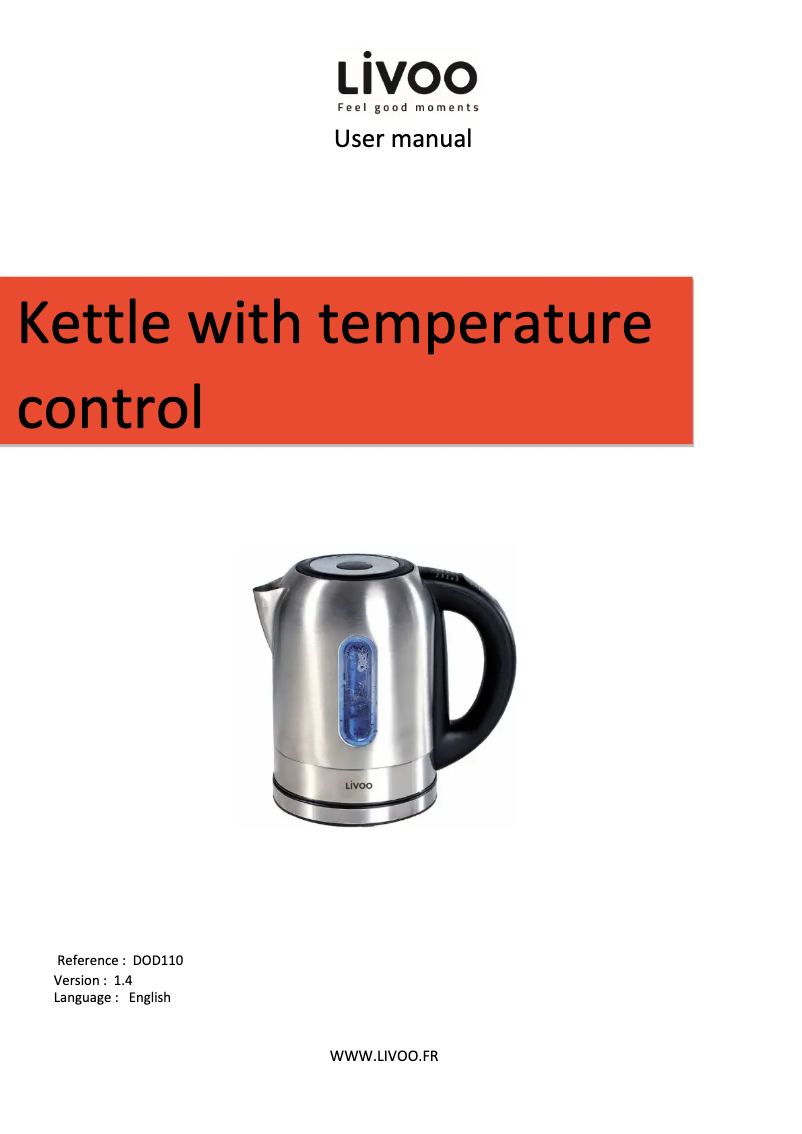 Page n°1 - Manuel utilisateur Livoo DOD110