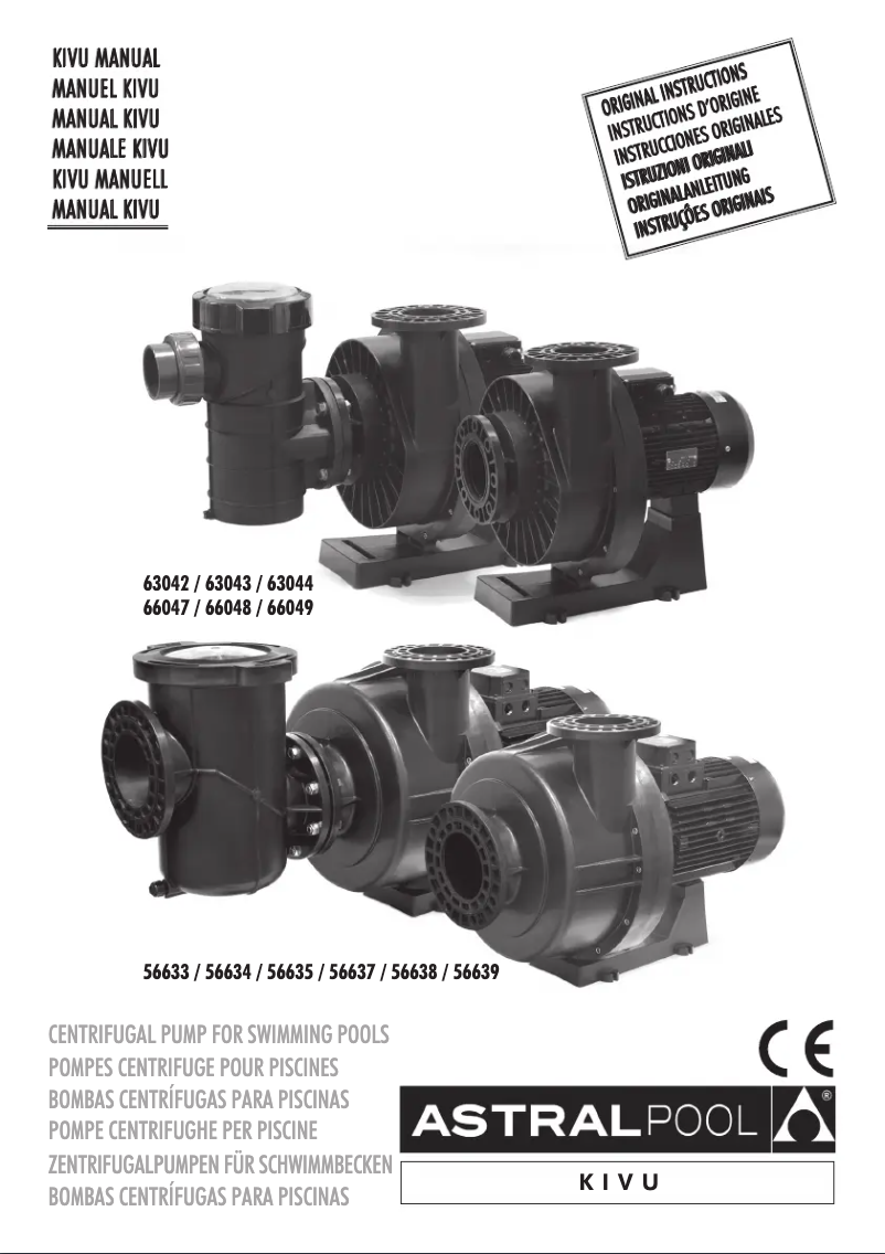Page 1 de la notice Manuel utilisateur AstralPool KIVU
