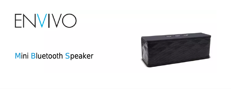Page 1 de la notice Manuel utilisateur Envivo Mini Bluetooth Speaker 1344