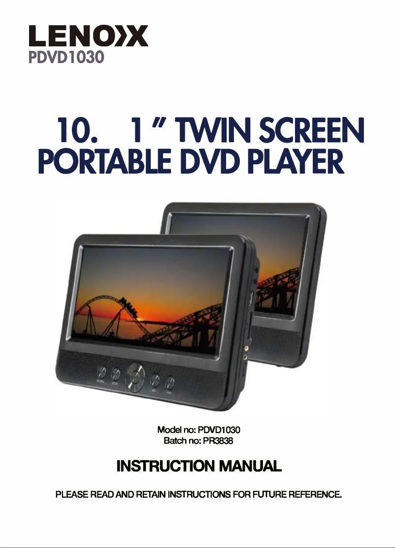 Image de la première page du manuel de l'appareil PDVD1030