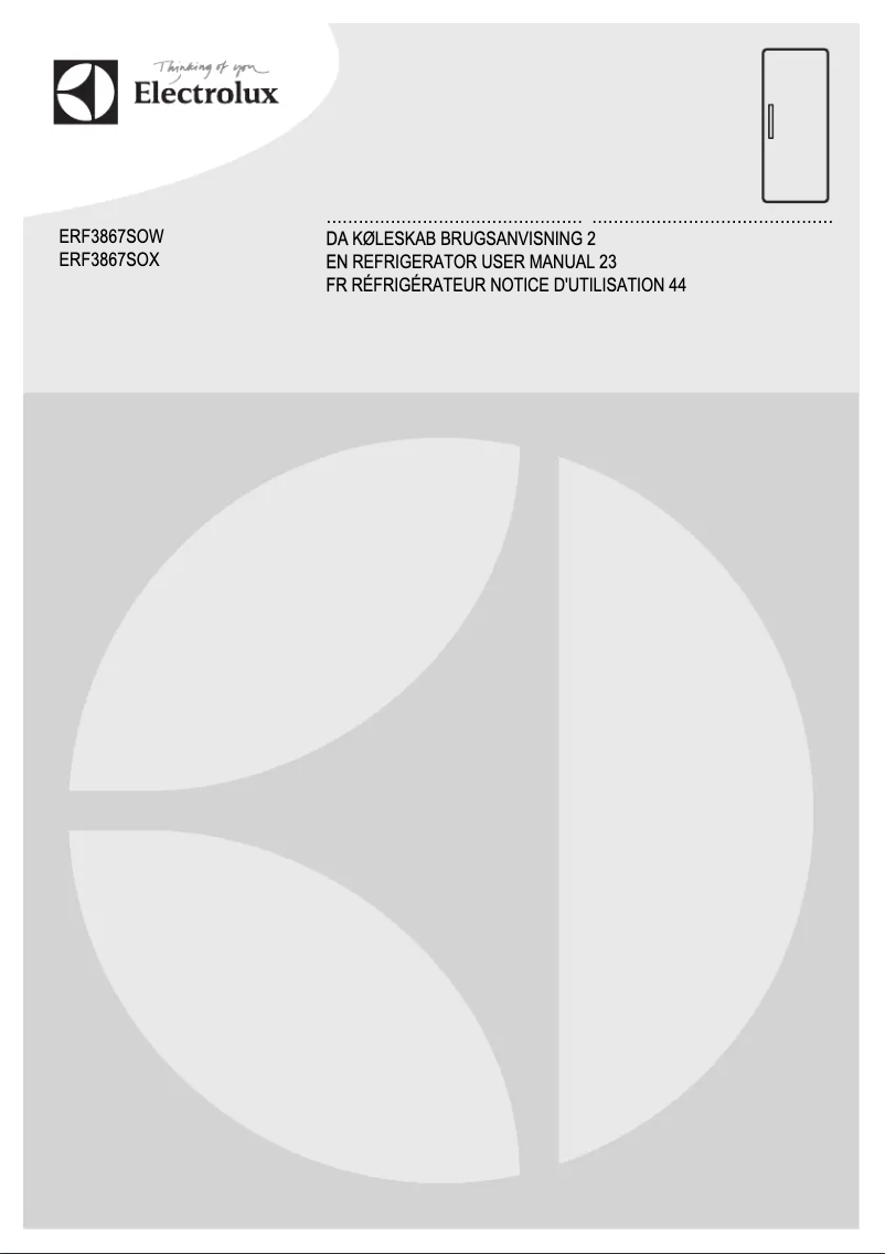 Page 1 de la notice Manuel utilisateur Electrolux 927 872 031