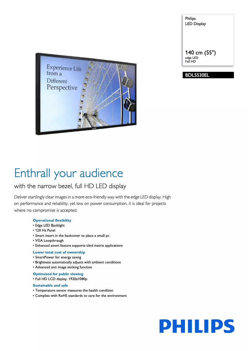 Image de la première page du manuel de l'appareil BDL5530EL