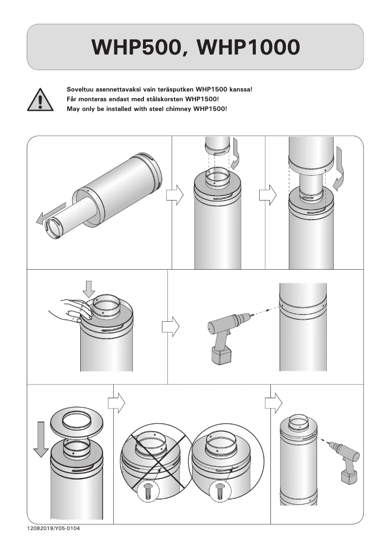 Image de la première page du manuel de l'appareil WHP500M