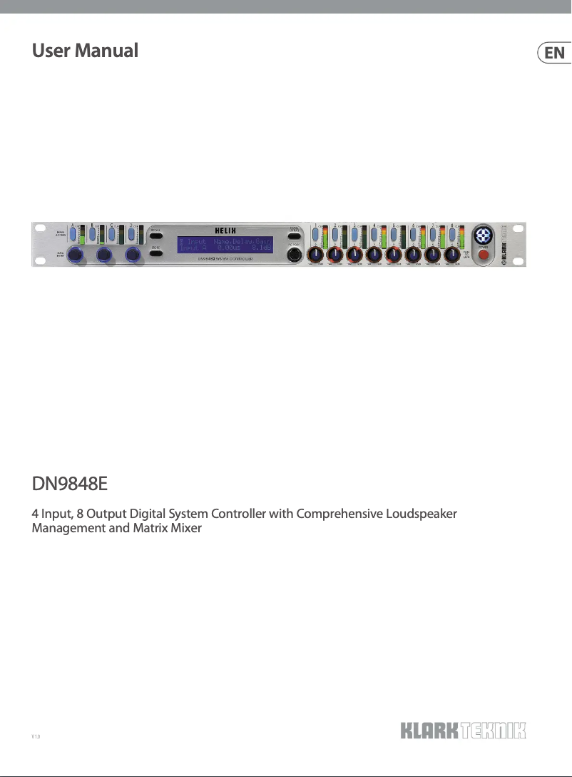 Page n°1 - Manuel utilisateur Klark Teknik DN9848E