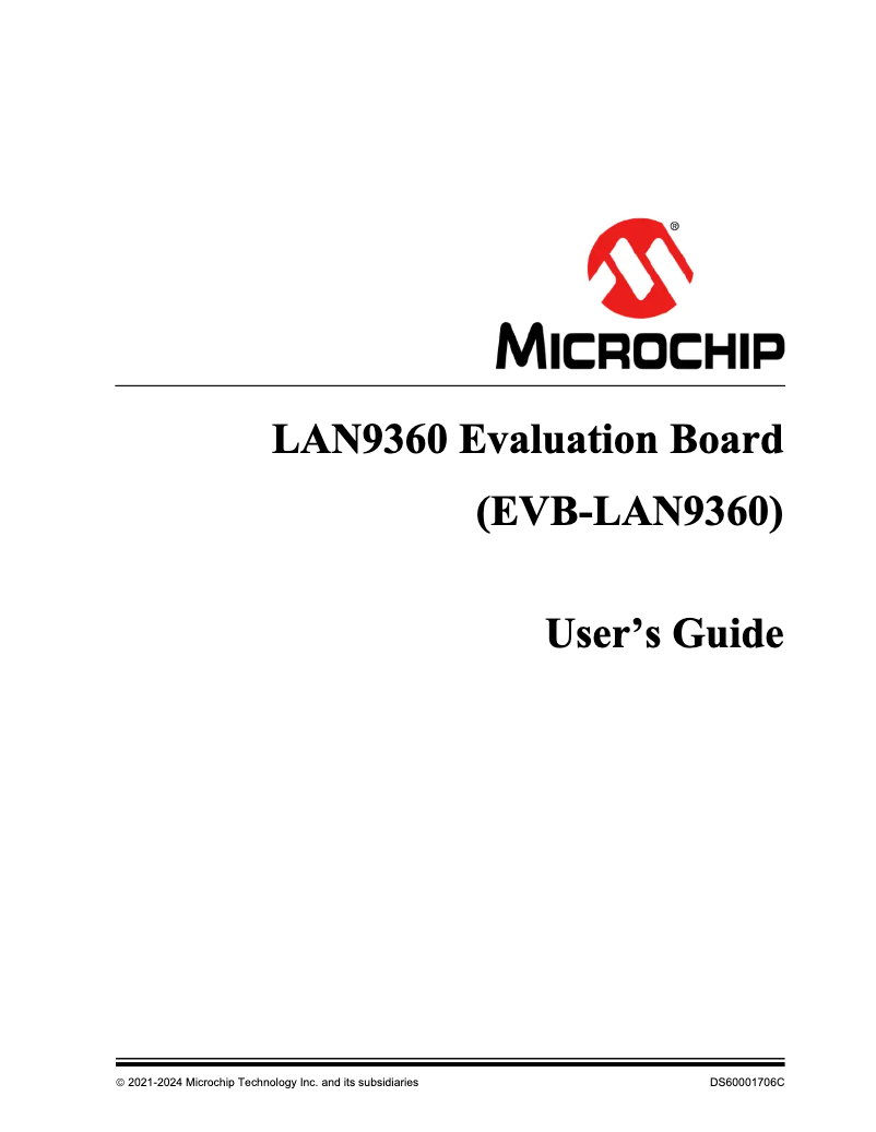 Página 1 del manual Manual de usuario Microchip LAN9360