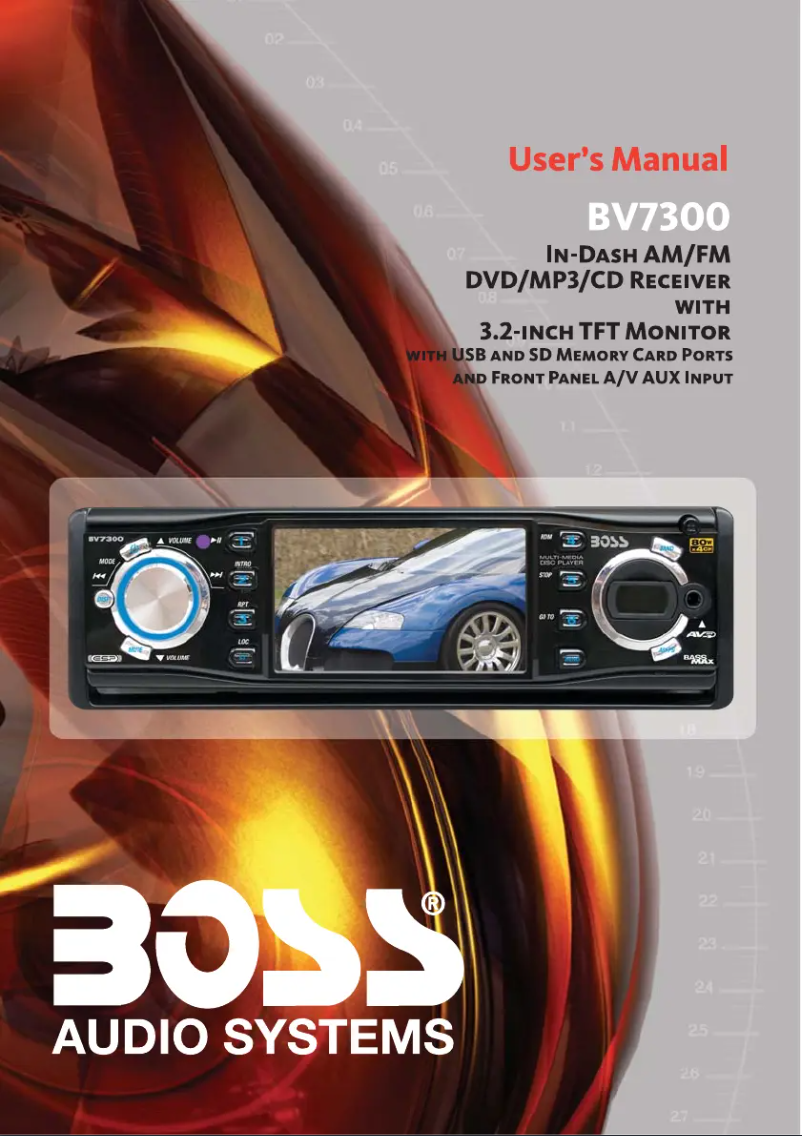 Page n°1 - Manuel utilisateur Boss BV7300