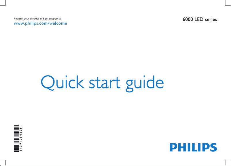 Page 1 de la notice Guide de démarrage rapide Philips 32PFL6636T