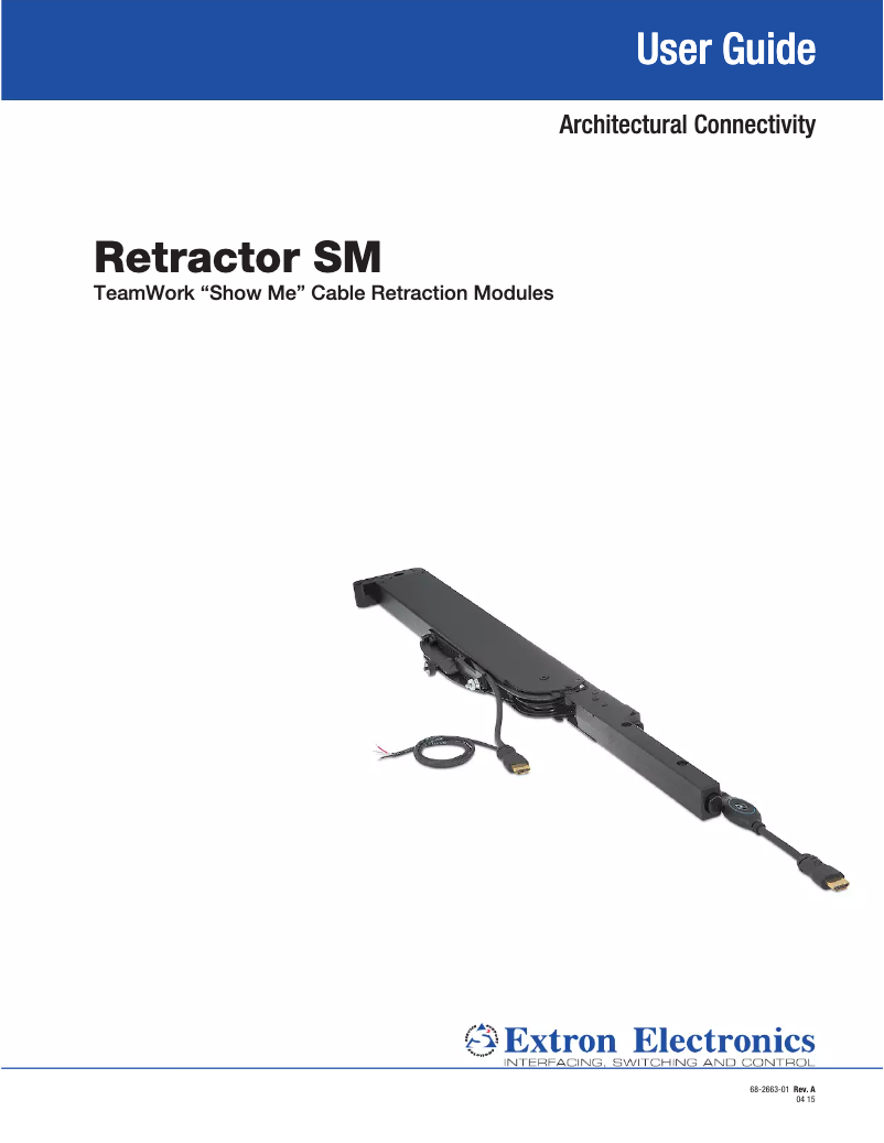 Página 1 del manual Manual de usuario Extron Retractor SM Network