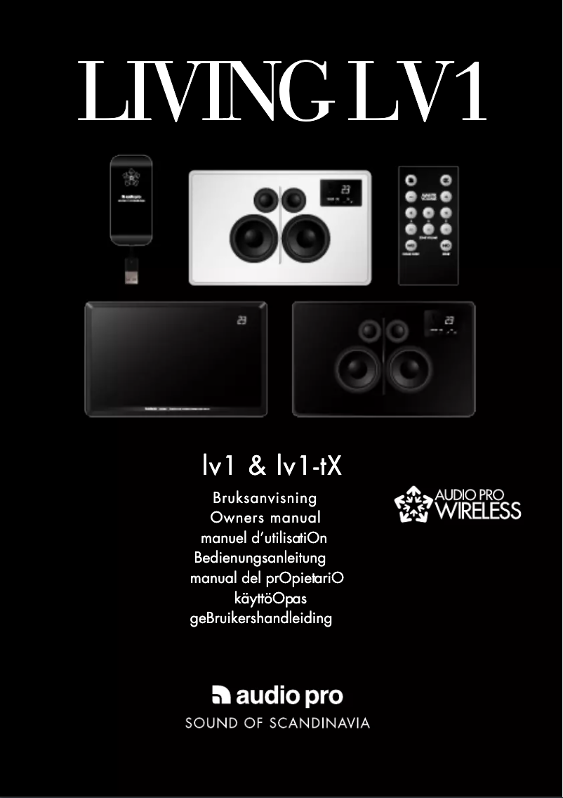 Page 1 de la notice Manuel utilisateur Audio Pro Living LV1-TX