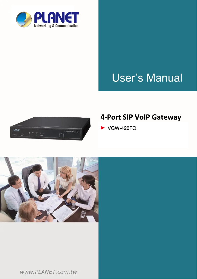 Image de la première page du manuel de l'appareil VGW-420FO