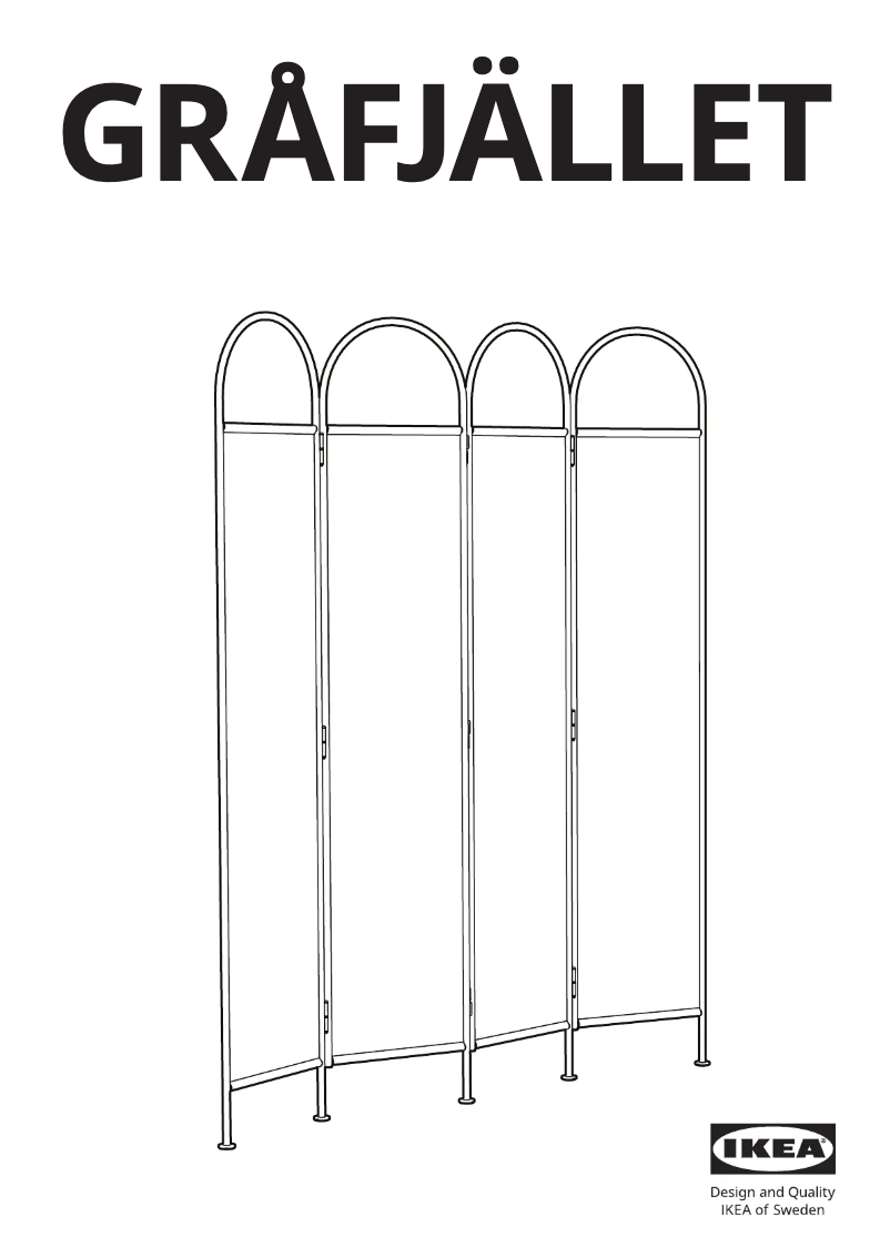 Page 1 de la notice Manuel utilisateur Ikea GRÅFJÄLLET 105.702.26