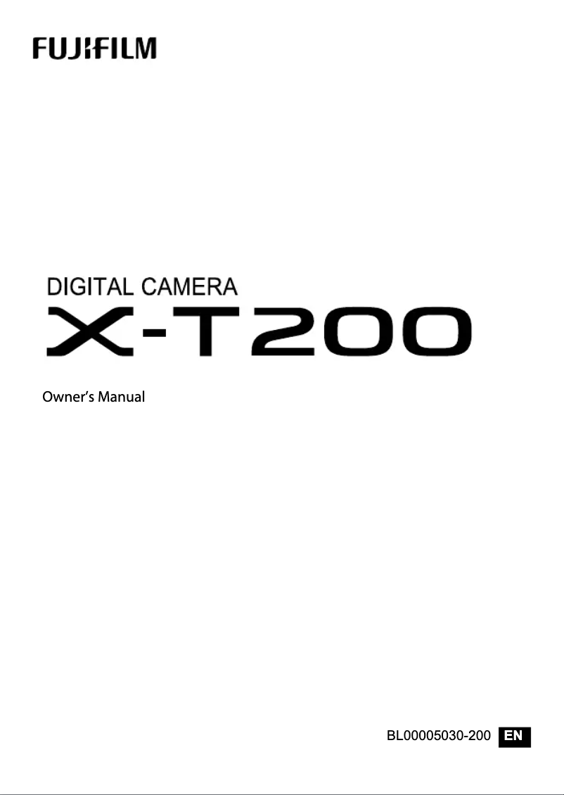 Image de la première page du manuel de l'appareil X-T200