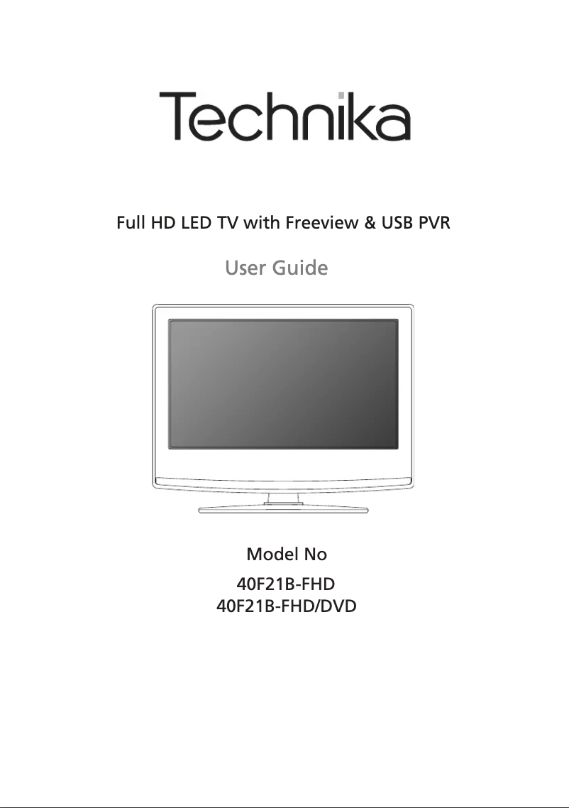 Page n°1 - Manuel utilisateur Technika 40F21B-FHD/DVD