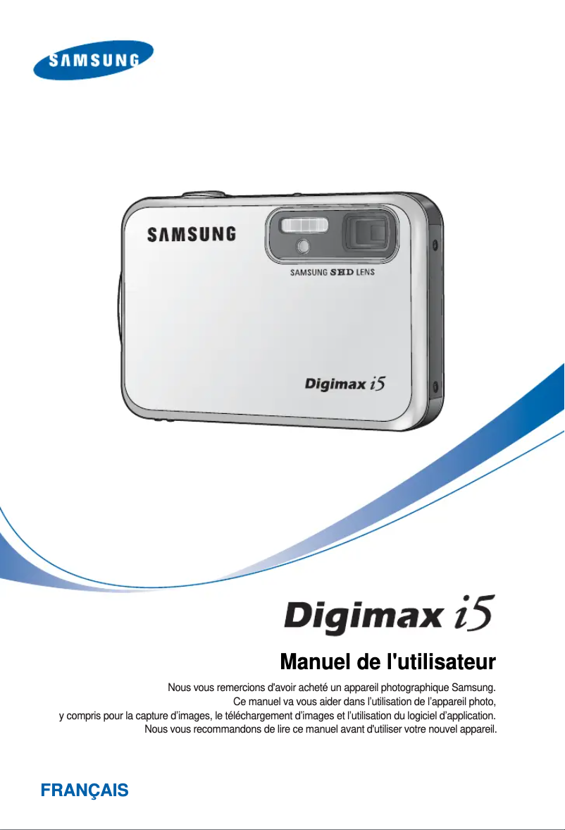 Page 1 de la notice Manuel utilisateur Samsung Digimax I5