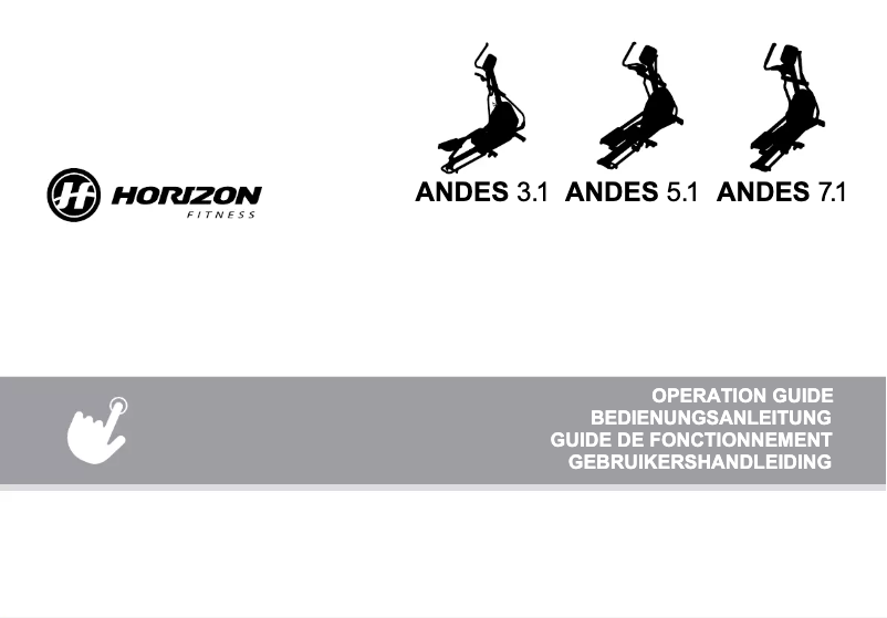 Page 1 de la notice Manuel utilisateur Horizon Fitness Andes 7.1