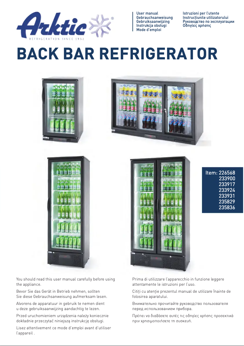 Page 1 de la notice Manuel utilisateur Arktic 233931