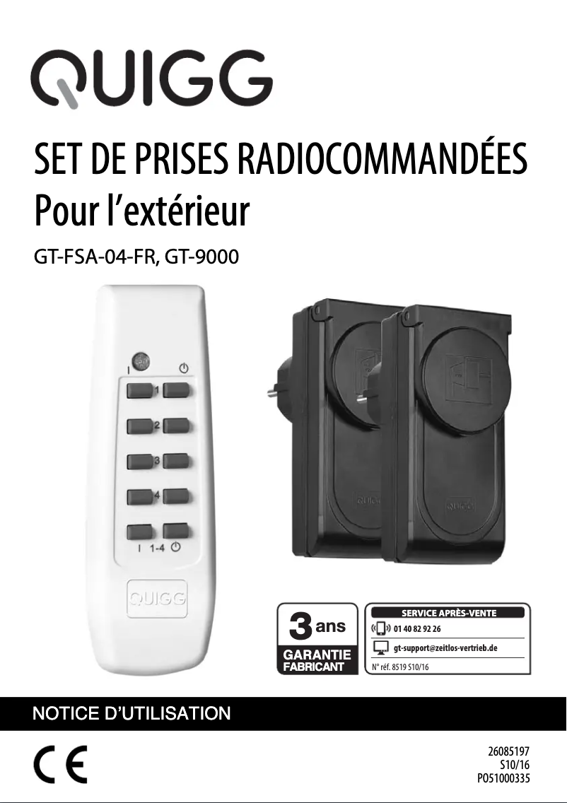 Image de la première page du manuel de l'appareil GT-FSA-04