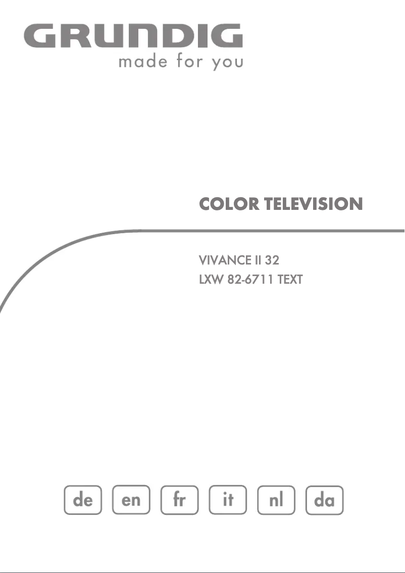 Page 1 de la notice Manuel utilisateur Grundig 32LXW82-6711