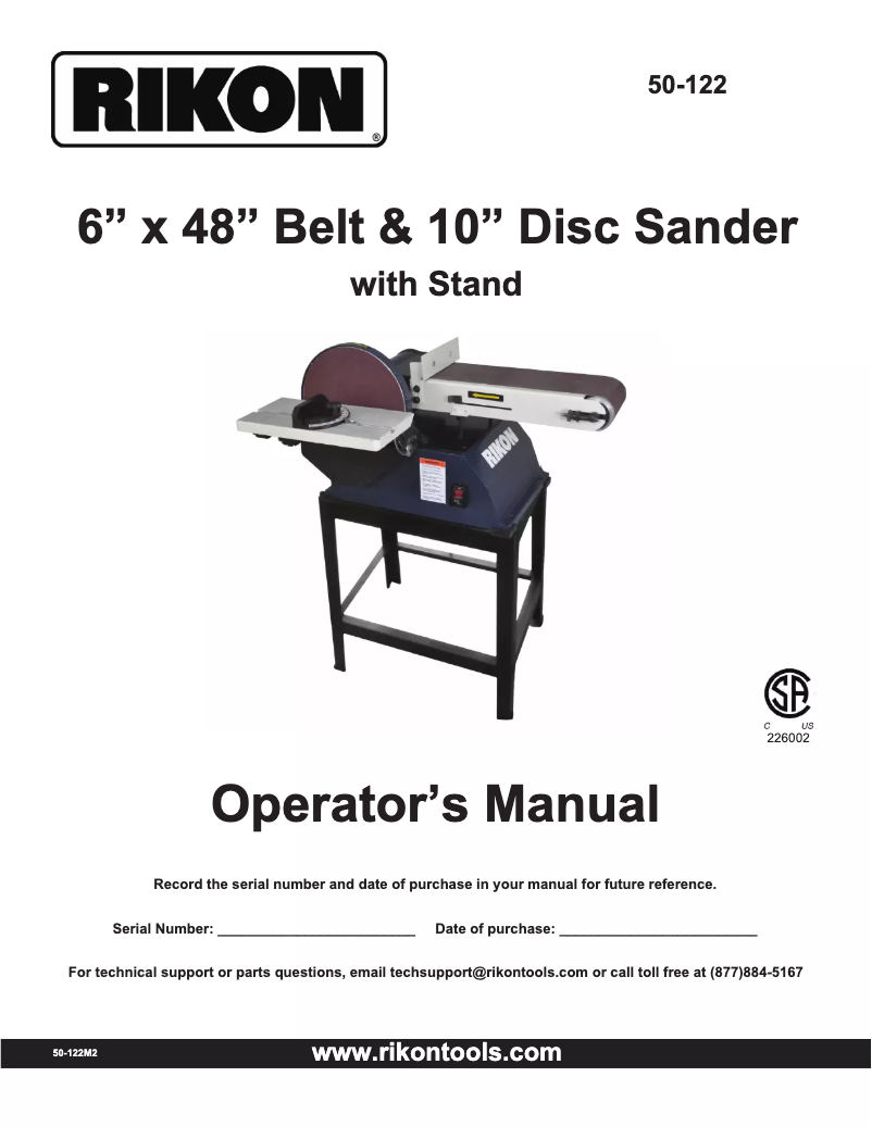 Page 1 de la notice Manuel utilisateur RIKON 50-122