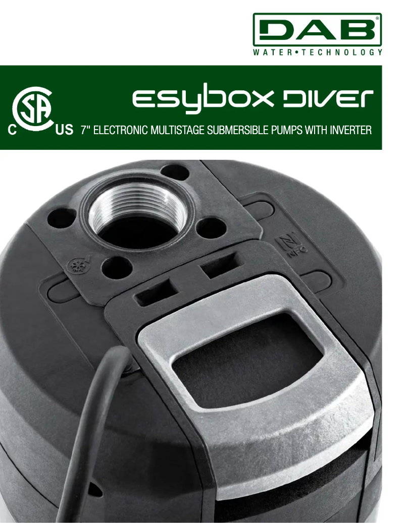 Image de la première page du manuel de l'appareil EsyBox Diver