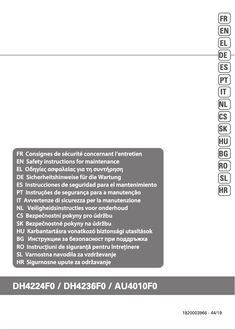 Page n°1 - Instructions de sécurité Rowenta Intense Cool AU4010F0