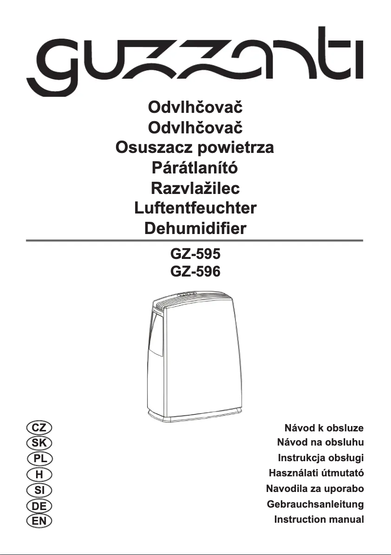 Página 1 del manual Manual de usuario Guzzanti GZ 595