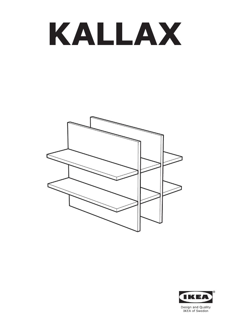Page 1 de la notice Manuel utilisateur Ikea KALLAX 804.012.92