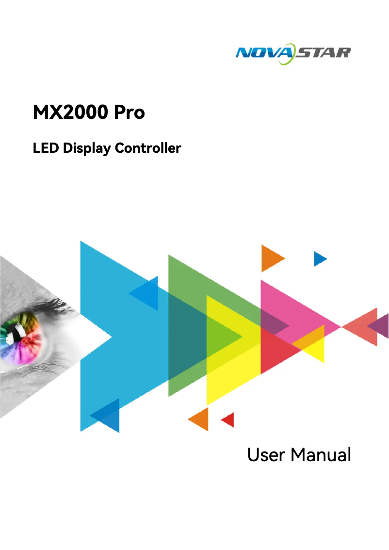 Page n°1 - Manuel utilisateur NovaStar MX2000 Pro