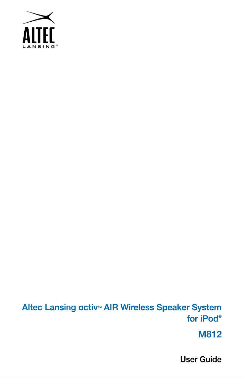 Page 1 de la notice Manuel utilisateur Altec Lansing Octiv Air Wireless M812