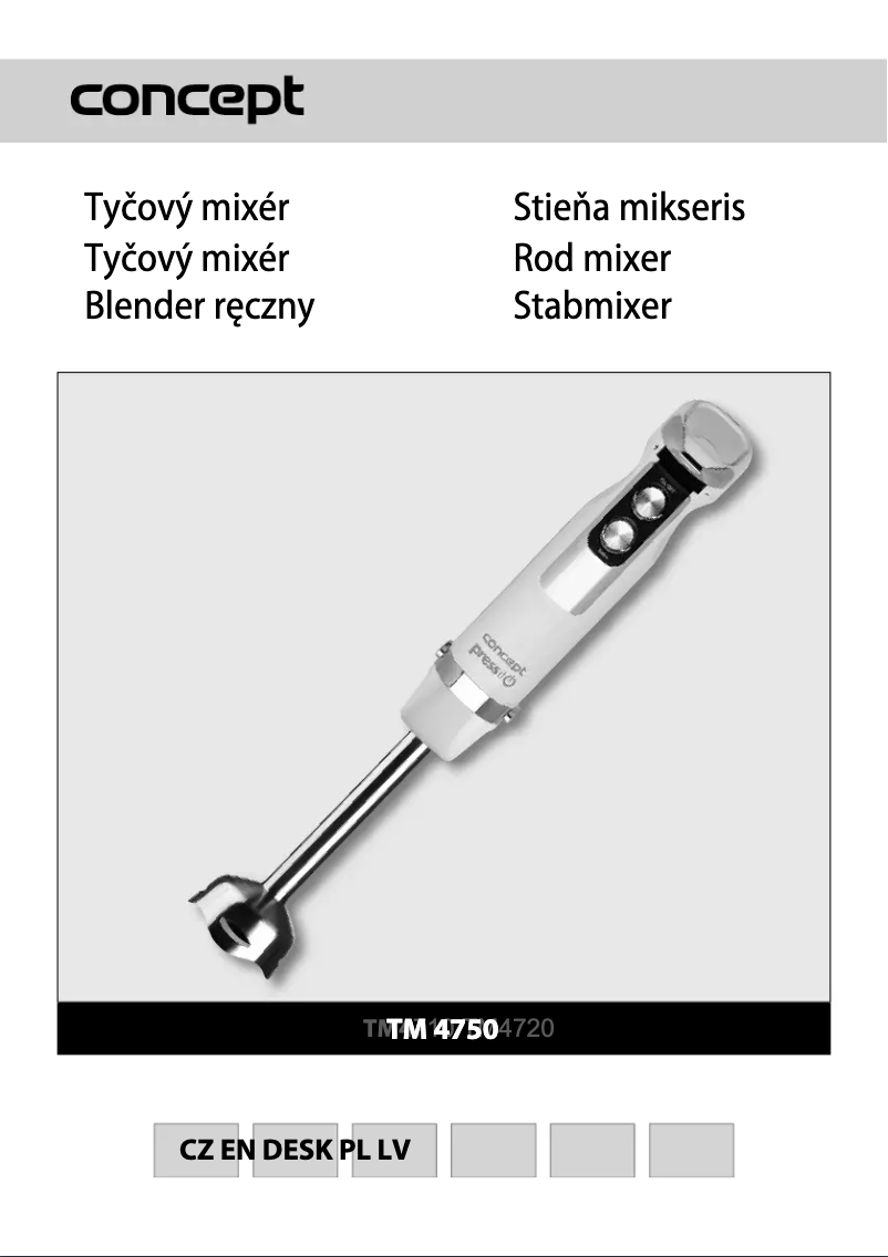 Page n°1 - Manuel utilisateur Concept TM4750