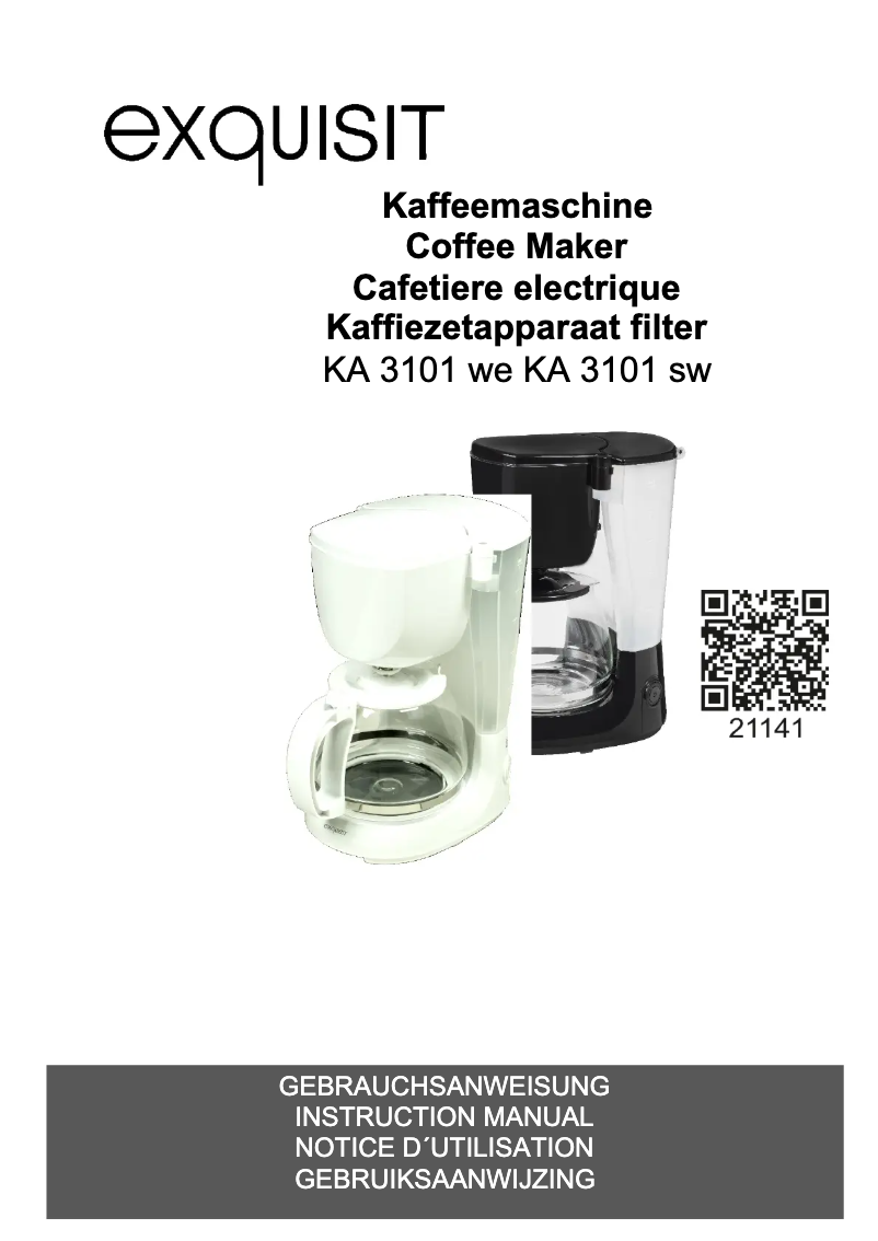 Page 1 de la notice Manuel utilisateur Exquisit KA 3101 sw